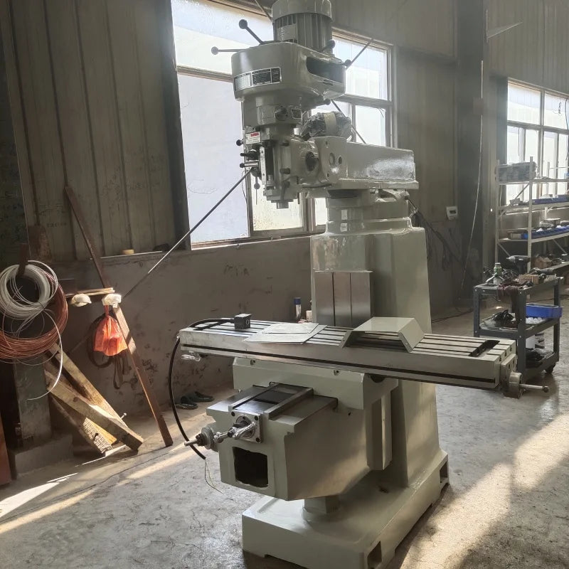 TEBAK Knee Type Manual Milling Machine Universal Milling Machine Heavy Duty Metal Turret Milling Fresadora