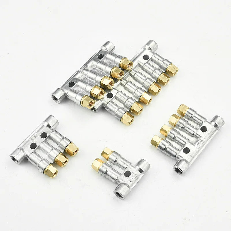 T8618 1-10 Way Volumetric Grease Oil Piston Divider Valve Lubrication System Oil Separator Valve Oil Distributor Manifold Block
