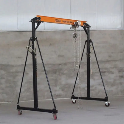TEBAK Portable Single Girder Gantry Crane 0.5Ton 1ton 2ton Steel Movable Lifting Workshop Adjustable Height Gantry Cranes 1 Ton