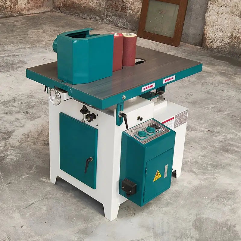A TEBAK MM200 Roller Belt Bending Plate Double Side Woodworking Sanding Machine Vertical Roller Belt Bending Plate Sanding Machine