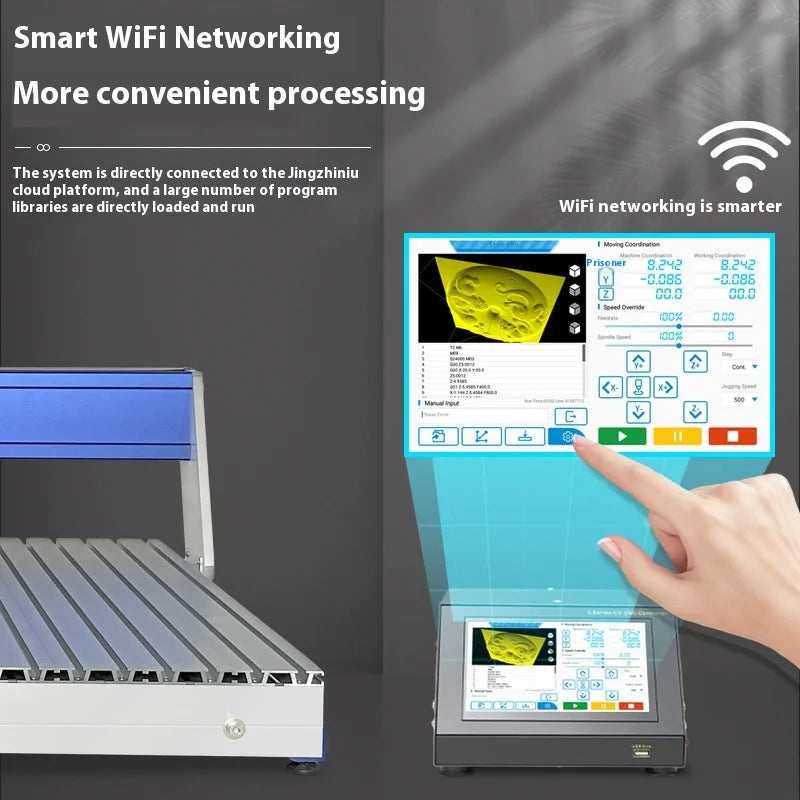 TEBAK JY-08 Air Cooling C6090 CNC Engraving Machine Off-Line Control Only 3axis Touch Screen 800/1500W Engraving Machine