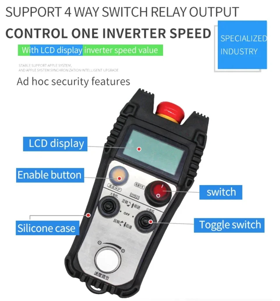 TEBAK DH02ST Industrial Controller with Single Speed Adjustment Two Joysticks for Turning  Roller Frame Welding Cutting