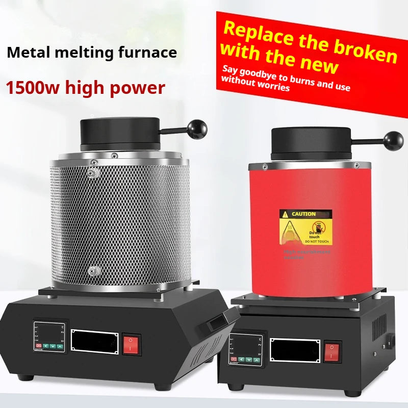 TEBAK Industrial Melting Furnaces Gold Foil Copper Aluminum Steel Melting Furnaces Mini Digital Electric Melting Furnaces