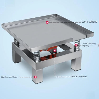 TEBAK Concrete Test Stainless Steel Miniature Vibrating Table Small Concrete Vibration Cement Mortar