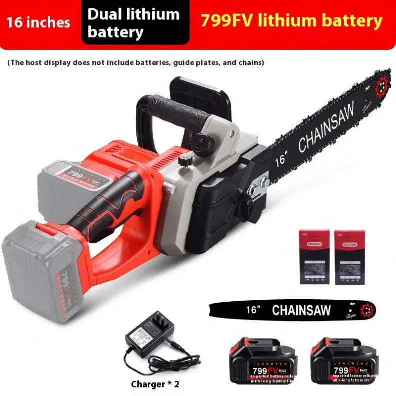 16inch High Power Hand-held Electric Chainsaw Power Tools Cordless Chainsaw for Cutting Woods