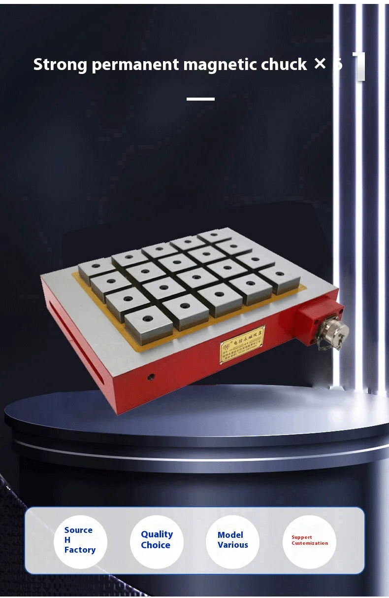 TEBAK Customized Controlled Permanent Magnetic Chuck Workholding Magnet Sucking Disc Table X61 for CNC Machining Centers