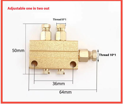 Type Aluminum 2-12Way Lube Oil Dispenser Piston Distributor Value Manifold Block Metering Divide Lubrication Modular Injector