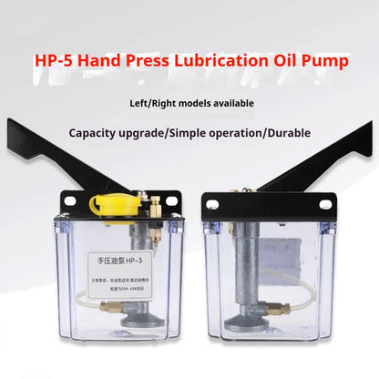 CNC Oiler Automatic Lubrication Left Right Hand Valve 4/6mm Outlet Manual Hand Oil Pump for CNC Engraving Machine Oil Viscosity