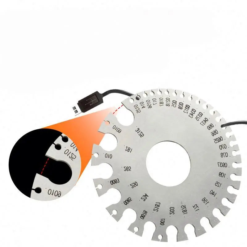 0-36 Round Wire Gauge Weld Diameter Gauge Welding Inspection Stainless Steel Material
