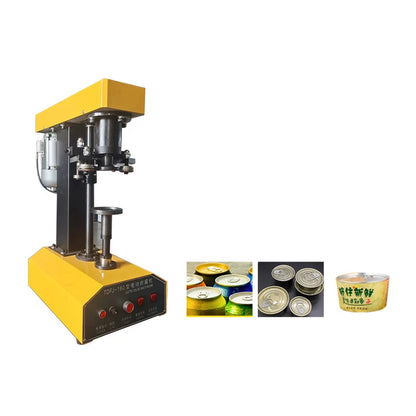 TEBAK TDFJ-160 Manual Table-Top Round Aluminium Beer Plastic PET Tuna Tin Paper Beverage Drink Can Sealing Closing Machine