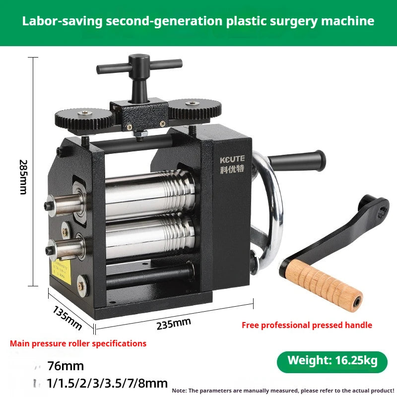 Anduuk Cold Rolling Mill Manual Bracelet Shaper for Gold Silver Jewelry Auxiliary Wheel Tool for Goldsmithing