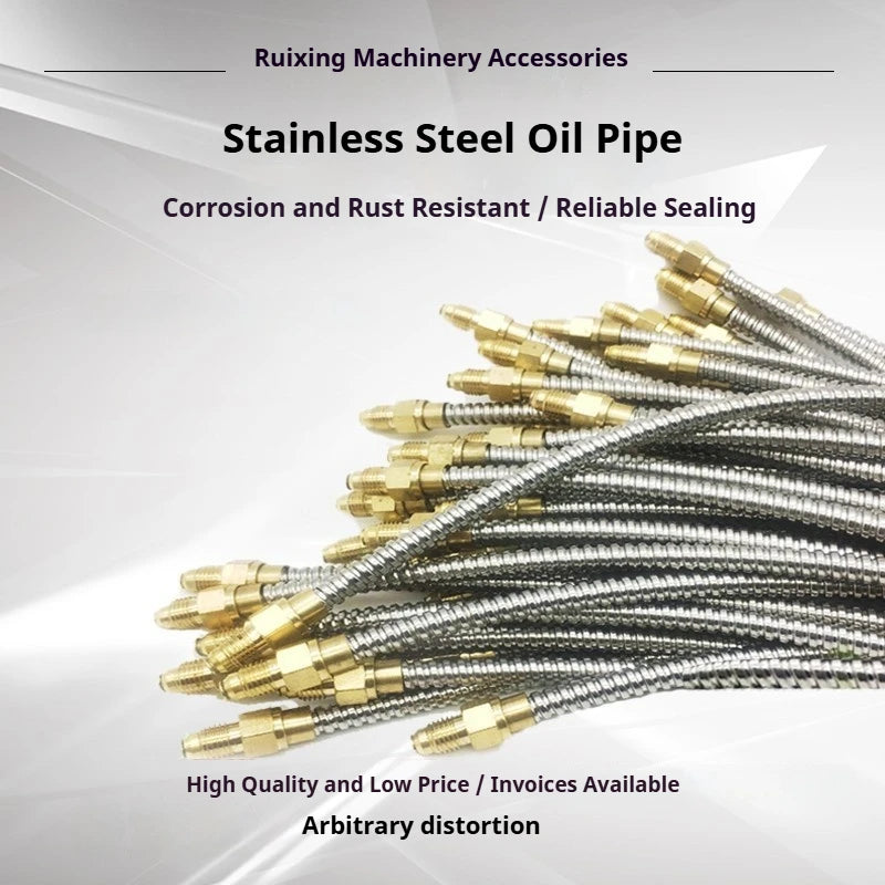 High Temperature Flexible Metal Hose Pipe Stainless Steel Bellows Brass Nipple Pipe Fittings Safety Structure Hydraulic Power