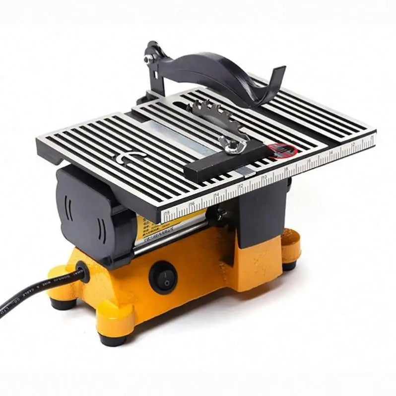 TEBAK 60W Multifunction Mini Bench Saw for Cutting Wood Copper Aluminium Mini Table Saw Mini Cutting Machine DIY Model Cutting