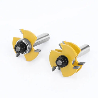 Wood Working Tools Tongue and Groove Router Bit Set 1/2" X 1/4" Shank Woodworking Cutter Tenon Cutter for Woodworking Tools