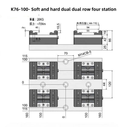 Wholesale Custom Multi Station Machining Center Workbench Vise Grip Rack Bench Vise by Side Fixed Base Quick Clamping Vise