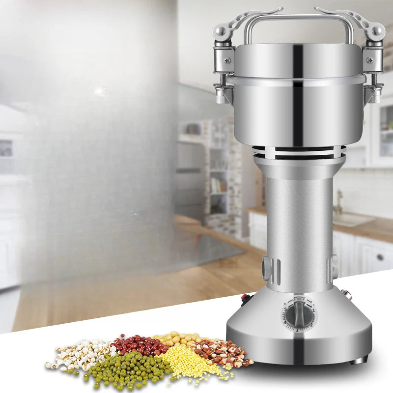 Commercial Electric Spice Grinder Large Capacity Dry Spice Food Powder Grinding Machine Multifunctional New Motor Home Use