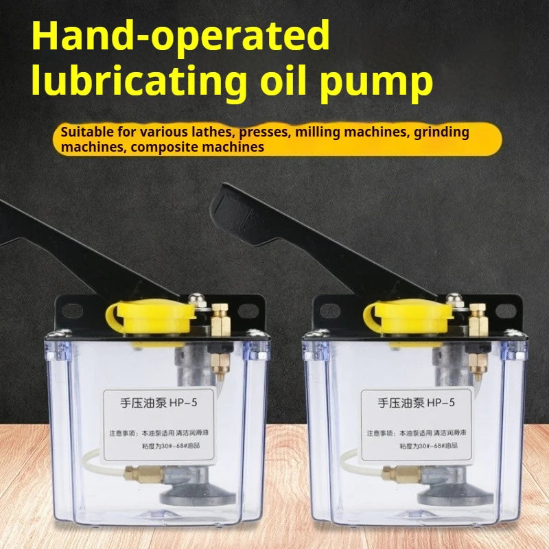 CNC Oiler Automatic Lubrication Left Right Hand Valve 4/6mm Outlet Manual Hand Oil Pump for CNC Engraving Machine Oil Viscosity