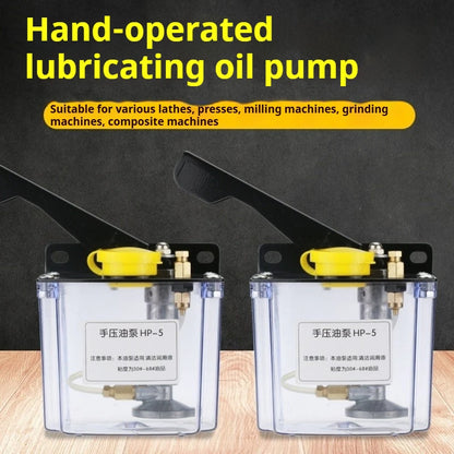CNC Oiler Automatic Lubrication Left Right Hand Valve 4/6mm Outlet Manual Hand Oil Pump for CNC Engraving Machine Oil Viscosity