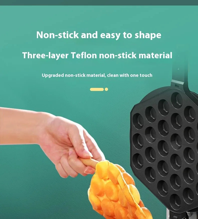 TEBAK Egg Bubble Electric Nonstick Waffle Making Machine Commercial Bubble Waffle Egg Machine Egg Waffle Maker