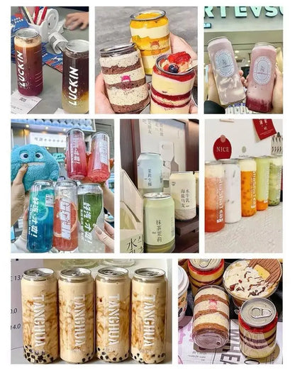 TEBAK Commercial Automatic Plastic Custom Beverage Jar Bottle Beer Bubble Tea Intelligent Cans Seamer Sealing Canning Machine