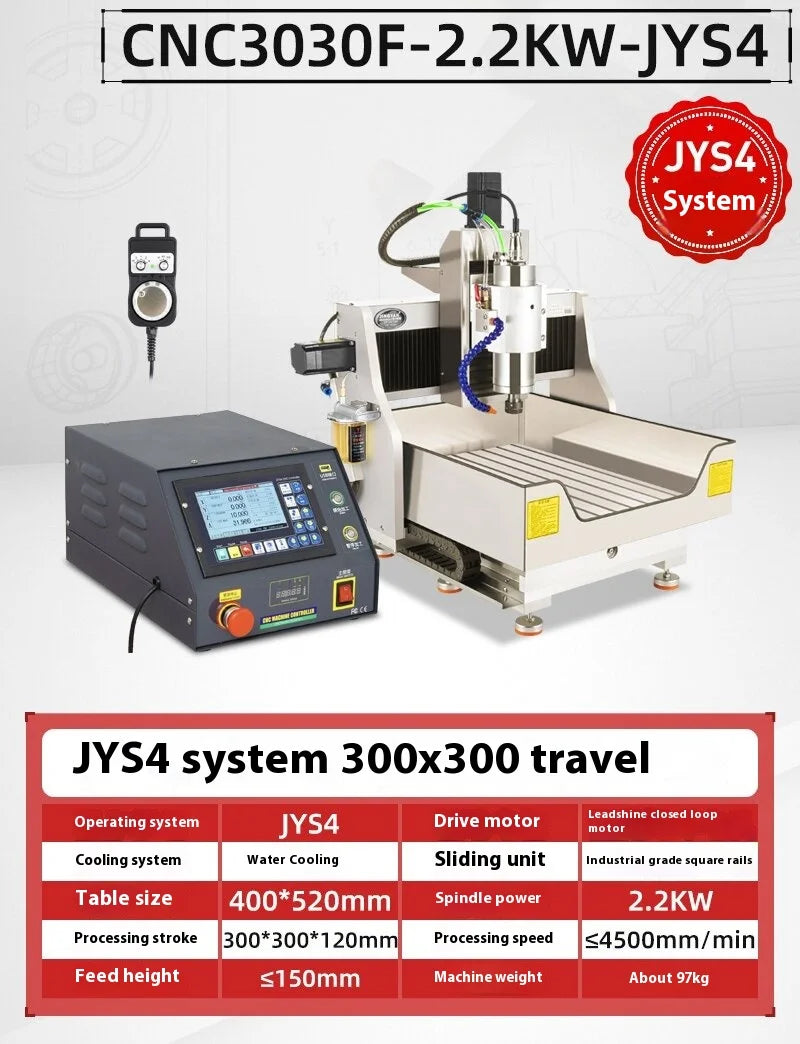TEBAK JY-12 Square Rail CNC Engraving Carving Machine Automatic Tool Change ATC ISO20 2.2KW Spindle 5pcs Tool Magazine