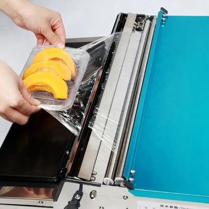 TK02 Food Wrapping Pvc Cling Film Vegetable Fruit Packaging Machine With/ Hand Wrapping Machine Film Wrapper for Food Fruit Tra