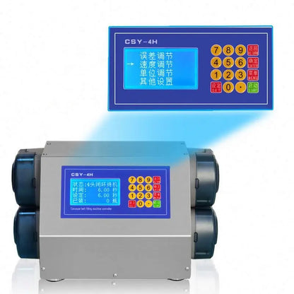 TEBAK Conveyor Beverage Filler 4Head Semi-automatic Desktop Pet Plastic Glass Bottle Sauce Juice Liquid Electric Filling Machine