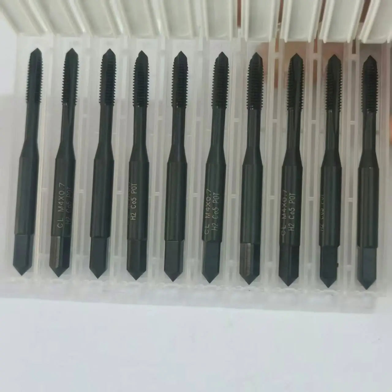 TEBAK Thread Taps Cutting Tool Straight Flute Machine Screw Thread Taps High Speed HSS Black Coating Machine Cutting Tools