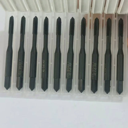 TEBAK Thread Taps Cutting Tool Straight Flute Machine Screw Thread Taps High Speed HSS Black Coating Machine Cutting Tools