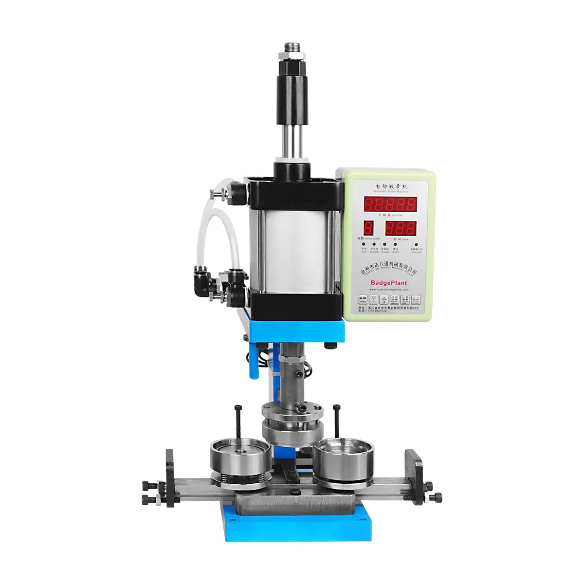 Badge Machine MakerPush-pull Custom Plastic Metal Pneumatic Automatic Button Badge Making Machine Double Flash Badge Making Tool