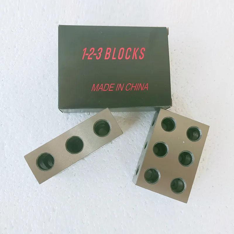 TEBAK Machine Tools 2Pc Sparallel Clamping Block Set 23 Holes Precision 1-2-3 Parallel Setup Block