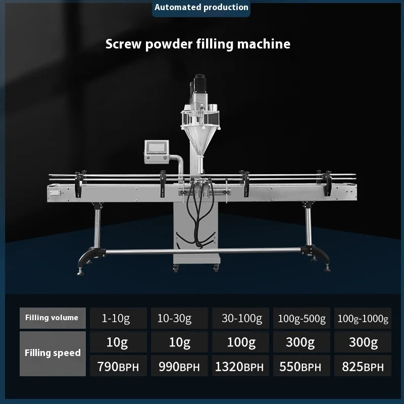 TEBAK Automatic Auger Screw Filler Chili Coffee Milk Small Jar Bottle Cosmetic Powder Bottle Weighing Powder Filling Machine