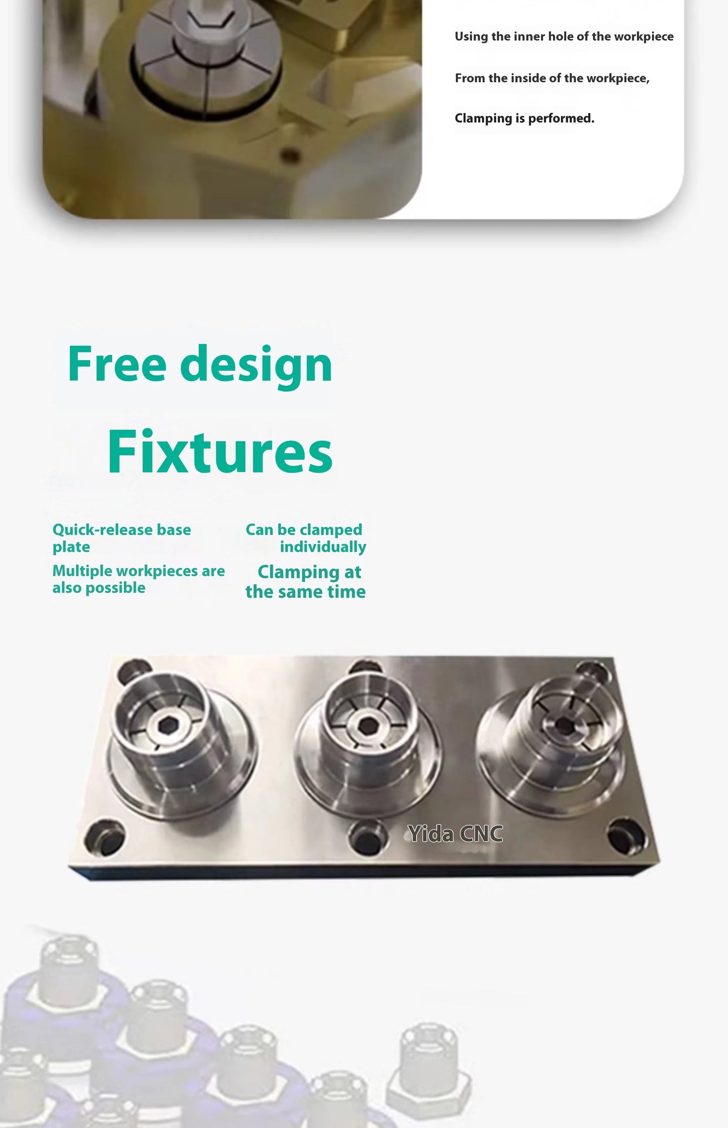 D6-D105mm CNC Steel Manual Inner Hole Tightening Positioner Zinc-Plated Inner with Expansion Diameter Fastening Positioning