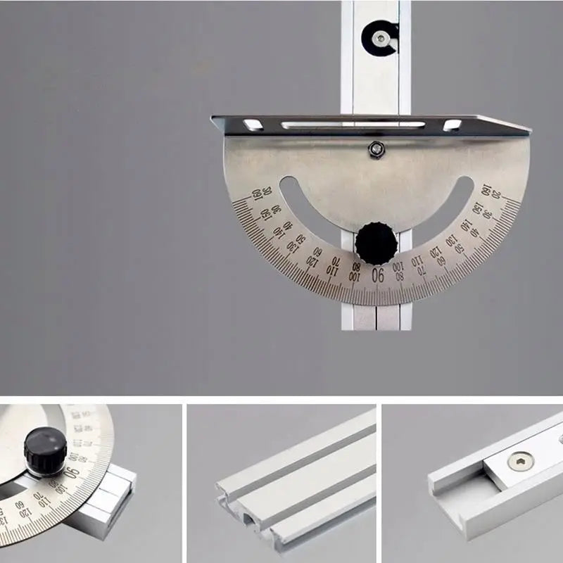 Miter Gauge Aluminum Profile Fence With Track Stop Table Saw Router Miter Gauge Saw Assembly Ruler for Woodworking Tools DIY