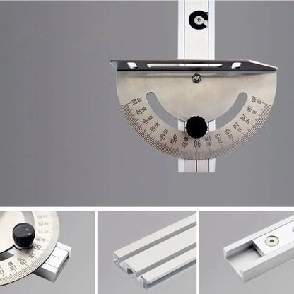 Miter Gauge Aluminum Profile Fence With Track Stop Table Saw Router Miter Gauge Saw Assembly Ruler for Woodworking Tools DIY