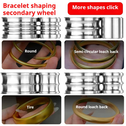 Anduuk Cold Rolling Mill Manual Bracelet Shaper for Gold Silver Jewelry Auxiliary Wheel Tool for Goldsmithing