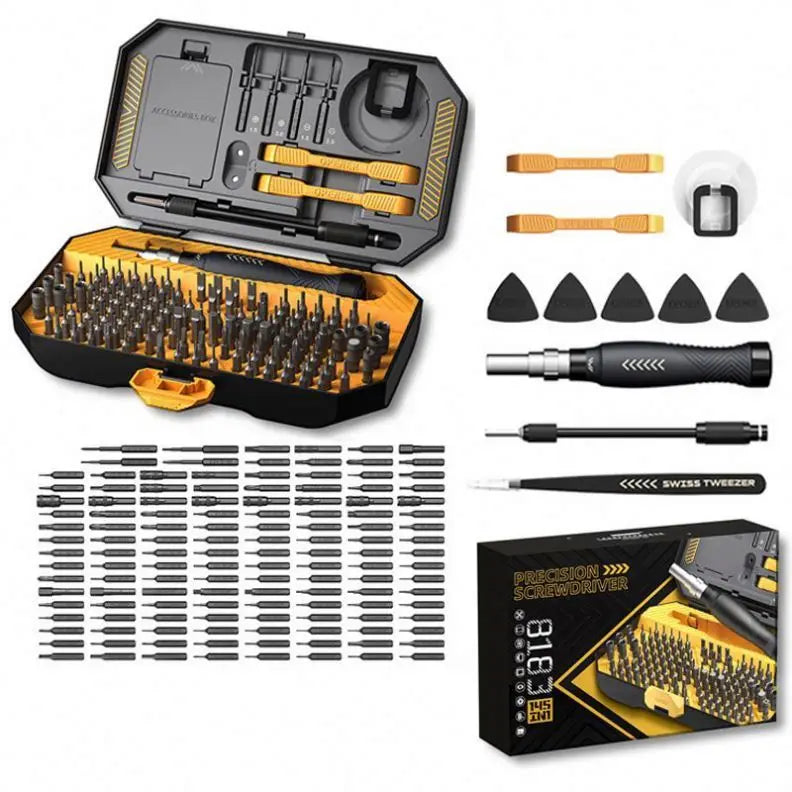 Mobile Phone Computer Repair Tools 145 in 1 Manual Professional Multi-purpose Tool Screwdriver Screw Bit Set JM-8183 With Box