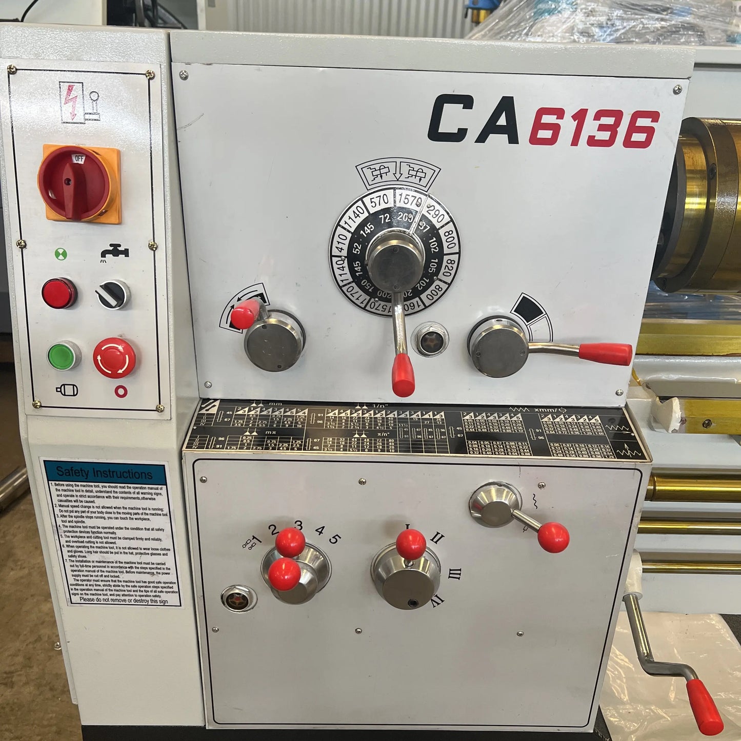 TEBAK Manual 3 Meters CA6136 3000mm Heavy Duty Metal Universal Conventional Horizontal Metal Cutting and Turning Lathe Machine