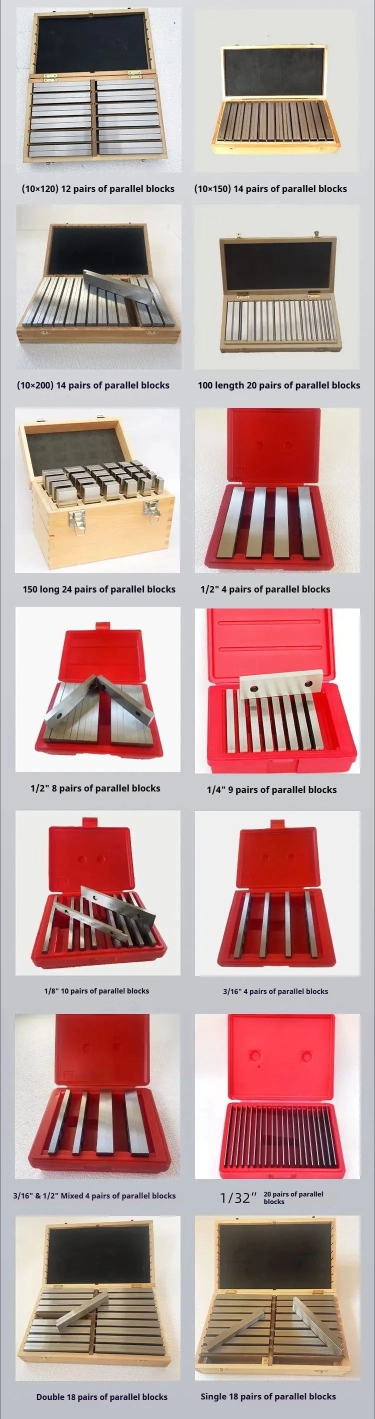 Tebak 1/2 Inch Thickness Steel Parallel Sets Rectangular Metal Parallel Block