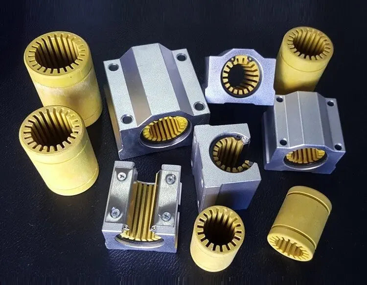 TEBAK D-21 Engineering Plastic Linear Motion Slider Bearing Seat Bushing Box Self-lubricating Aluminum Cylindrical Guide Rail