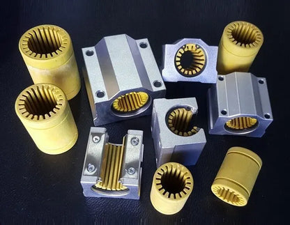 TEBAK D-21 Engineering Plastic Linear Motion Slider Bearing Seat Bushing Box Self-lubricating Aluminum Cylindrical Guide Rail