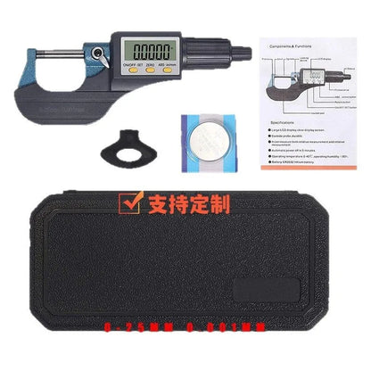 Machine tool accessories Digital External Micrometer 0-25 MM Measuring Range 0.001 MM Accuracy Micron Thickness Measuring Tool