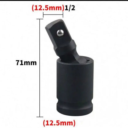 TEBAK 1/2 3/8 1/4 Inch Impact Socket Adapter 360 Degree Swivel Knuckle Cardan Joint Air Impact Wobble for Pneumatic Wrench