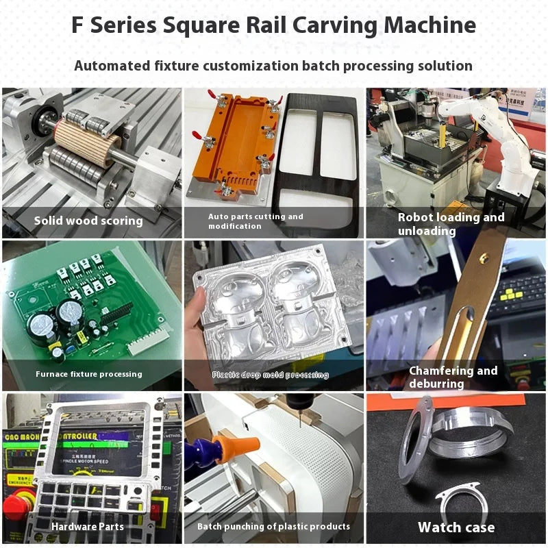 TEBAK JY-12 Square Rail CNC Engraving Carving Machine Automatic Tool Change ATC ISO20 2.2KW Spindle 5pcs Tool Magazine