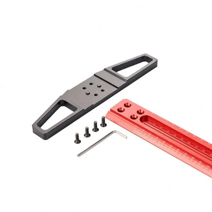 TEBAK W-98 Woodworking Scribing Ruler T-shaped Hole Scribing Ruler Woodworking Scriber Hole Ruler