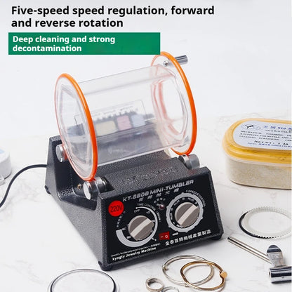 TEBAK Gold Silver Drum Jewelry Polishing Machine Rotary Tumbler Jewelry Polishing Machine Rotary Tumbler Gem Grinding Machine