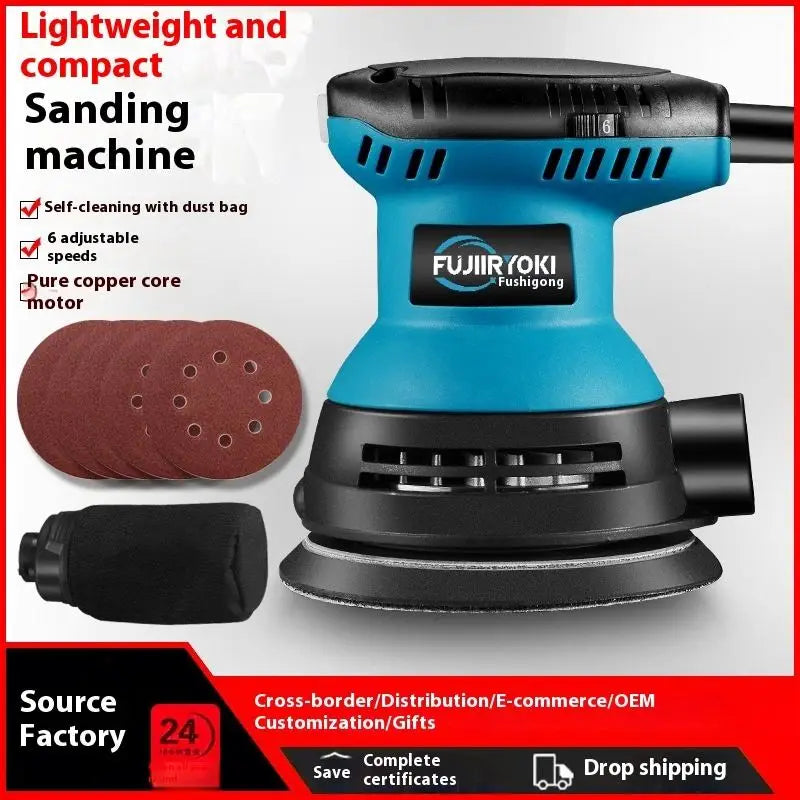 TEBAK Factory Model 6406 125mm 320W With Variable-speed 220V Electric Sanding Machine Orbital Sander Machine for Wood Working