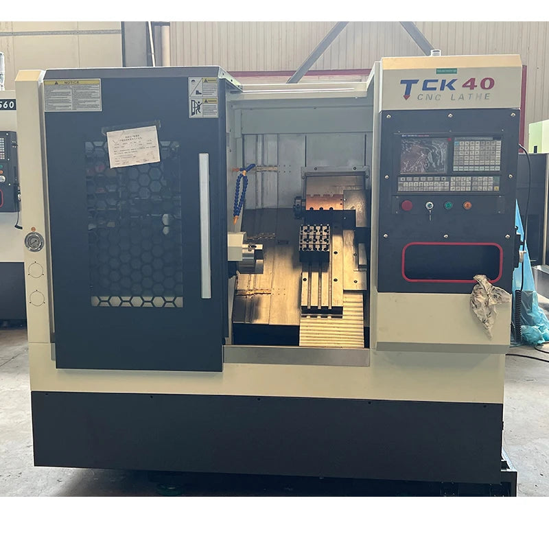 TEBAK China Cheap Mini Cnc Lathe 2 Axis 3 Axis Slant Bed Hoirzontal Cnc Turning Lathe Machine TCK40