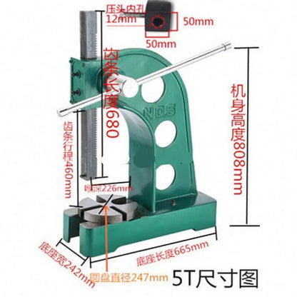Factory Wholesale TEBAK 0.5T 1T 2T 3T 5T Power Tool Arbor Press Hydraulic SY Arbor Press Machine