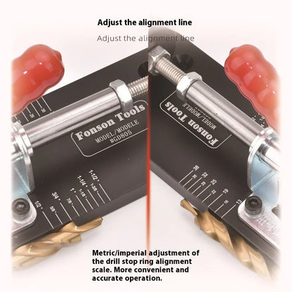 TEBAK W-148 Hinge Hole Opening Tool Woodworking Board Connector Oblique Hole Punching Locator